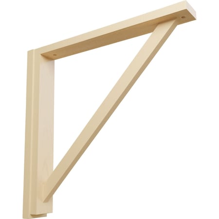 Ekena Millwork 2 1/2"W x 17 3/4"D x 17 1/4"H Traditional Shelf Bracket, Maple BKT02X17X17TRMA